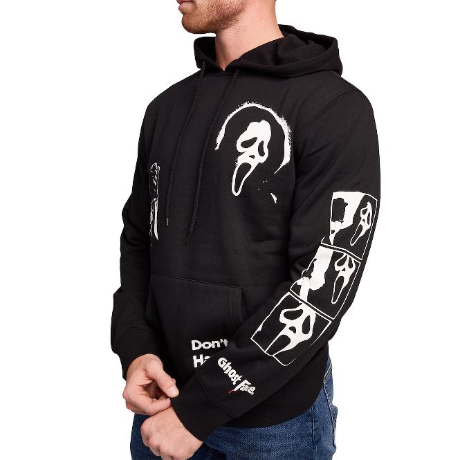 Ghostface Don't Hang Up on Me on Men's Black Hooded Sweathirt-zoom-4