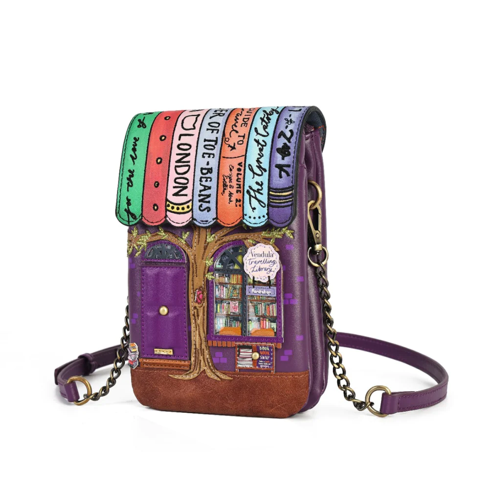 Vendula London Travelling Library Bookshop Phone Pouch-7