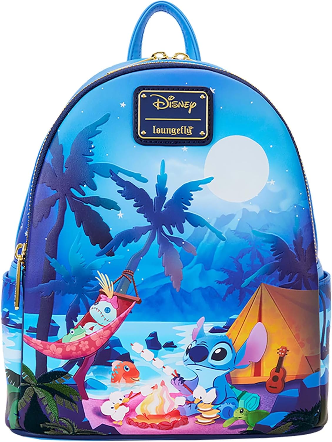 Loungefly Disney Lilo And Stitch Camping Cuties Mini Backpack
