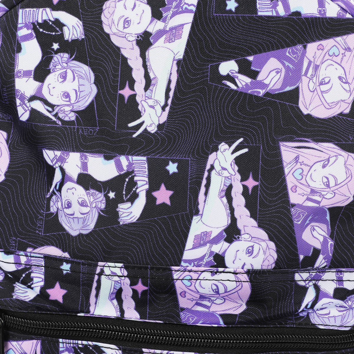 BIOWORLD KPOP Demon Hunters HunTR/X Character Art 16.5” Black Quick Turn Backpack-3