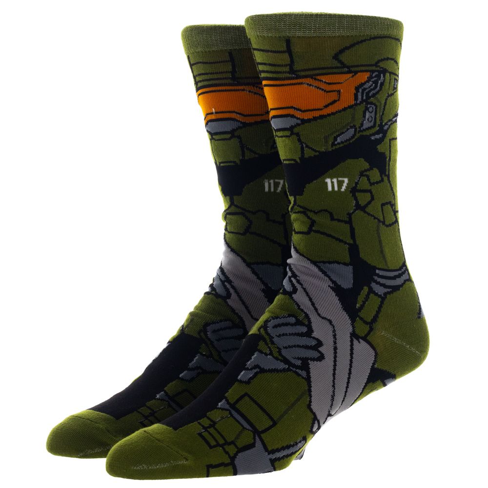 Halo Master Chief 360° Crew Socks for Men | Officially Licensed Xbox Gaming Apparel-2