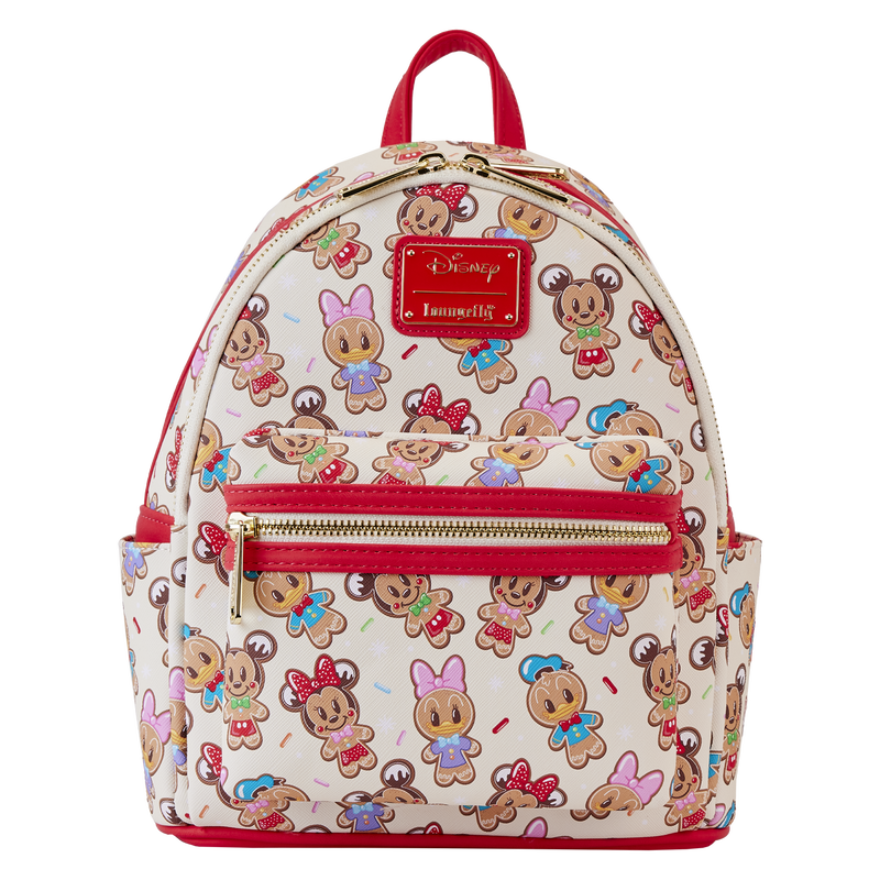 Loungefly Disney Mickey and Friends Gingerbread Cookie Allover Print Ear Holder Mini Backpack-2