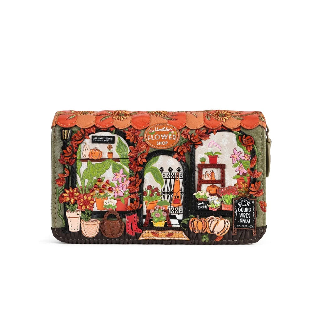 Vendula London Flower Shop Amber Edition Medium Ziparound Wallet
