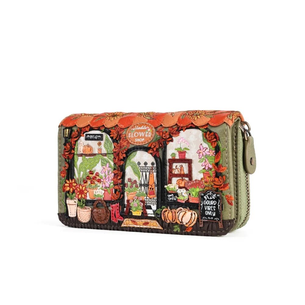 Vendula London Flower Shop Amber Edition Medium Ziparound Wallet