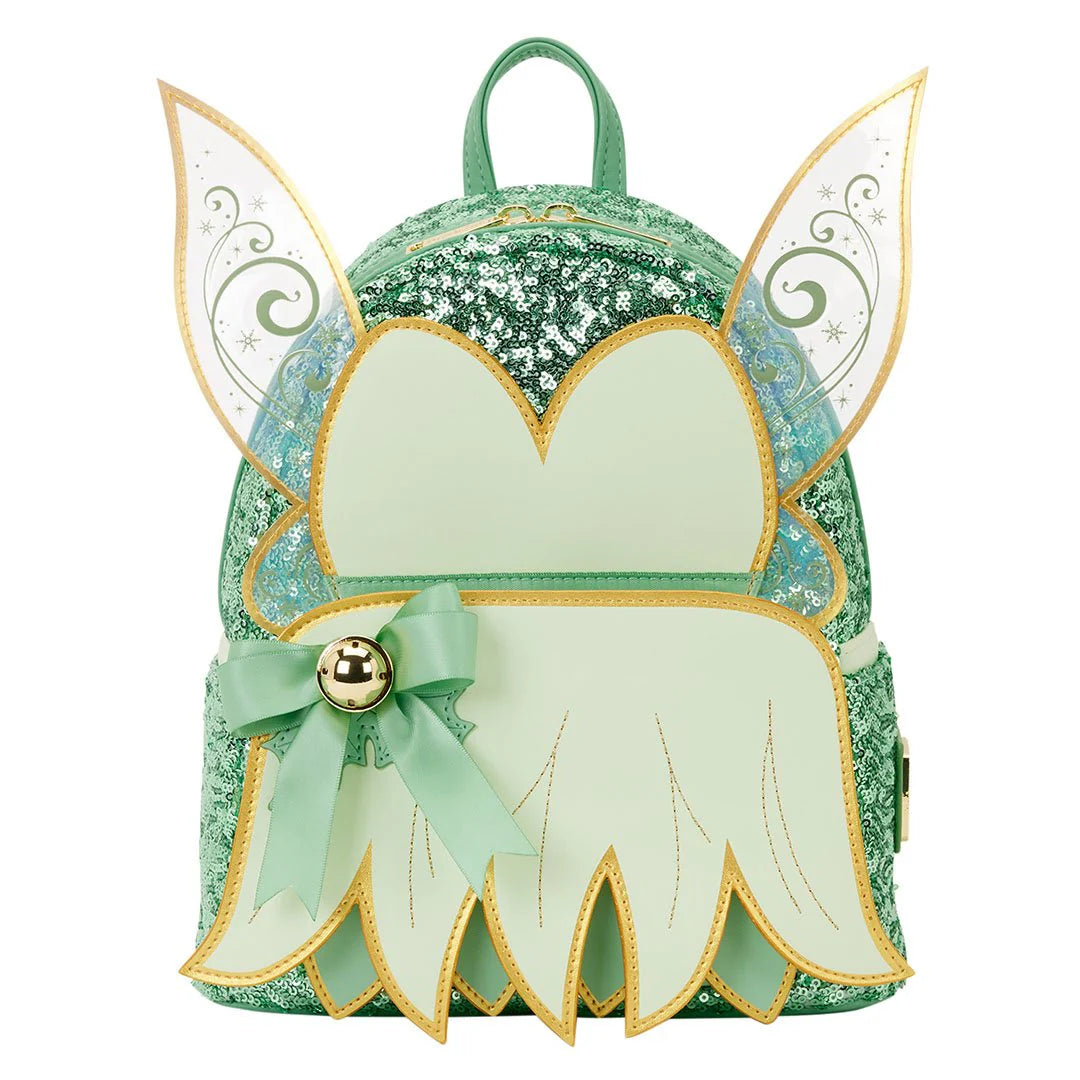 Loungefly Disney Peter Pan Tinker Bell Holiday Cosplay Sequin Mini Backpack-zoom-1