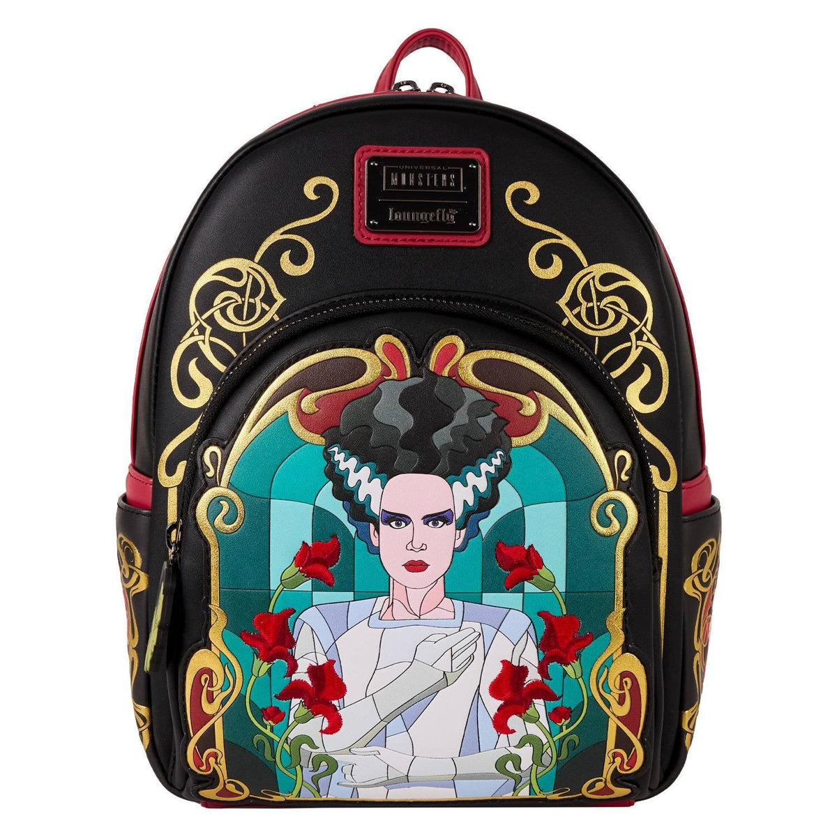 Loungefly Universal Monsters The Bride Of Frankenstein Stained Glass Mini Backpack-1