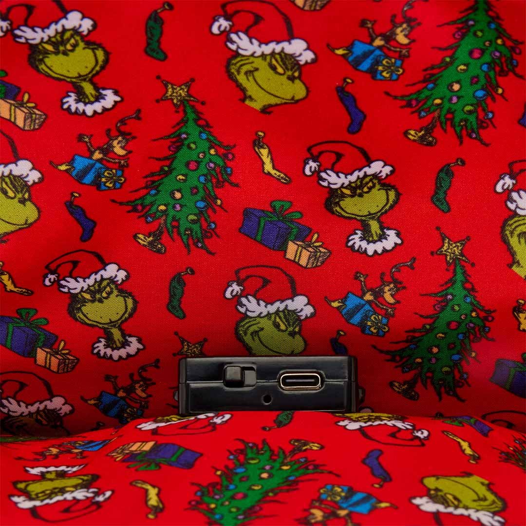 Loungefly Dr. Seuss How the Grinch Stole Christmas! Tree Light Up Plush Mini Backpack-zoom-6