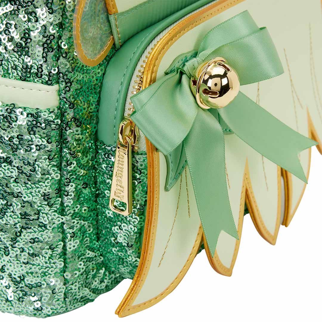 Loungefly Disney Peter Pan Tinker Bell Holiday Cosplay Sequin Mini Backpack-3