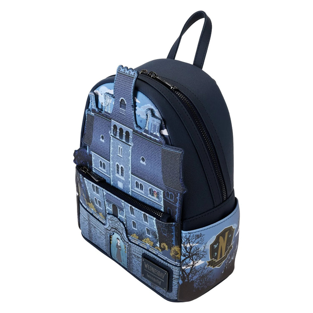 Loungefly MGM Wednesday Nevermore Academy Castle Glow Mini Backpack