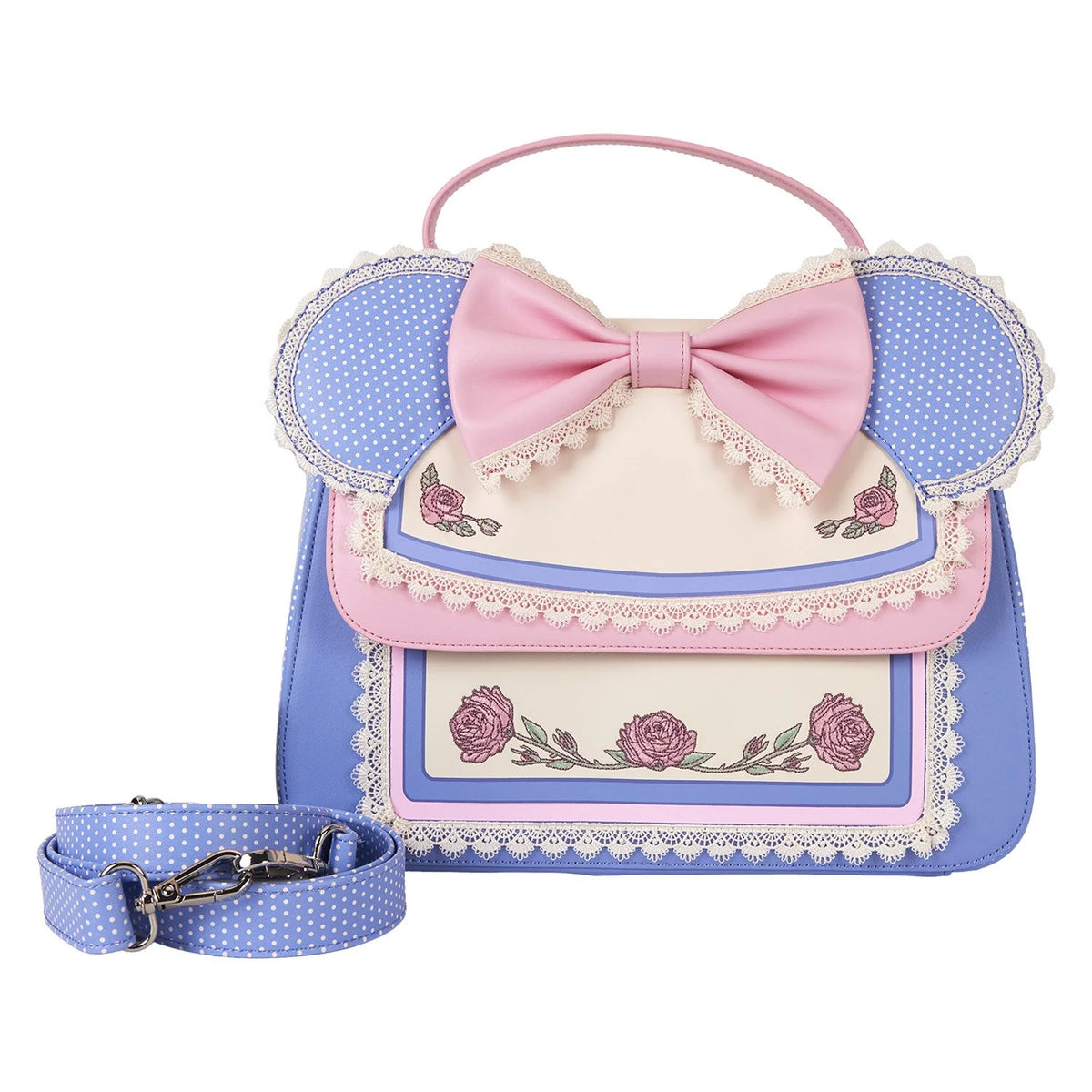 Loungefly Disney Minnie Mouse Floral and Lace Crossbody Bag-zoom-2