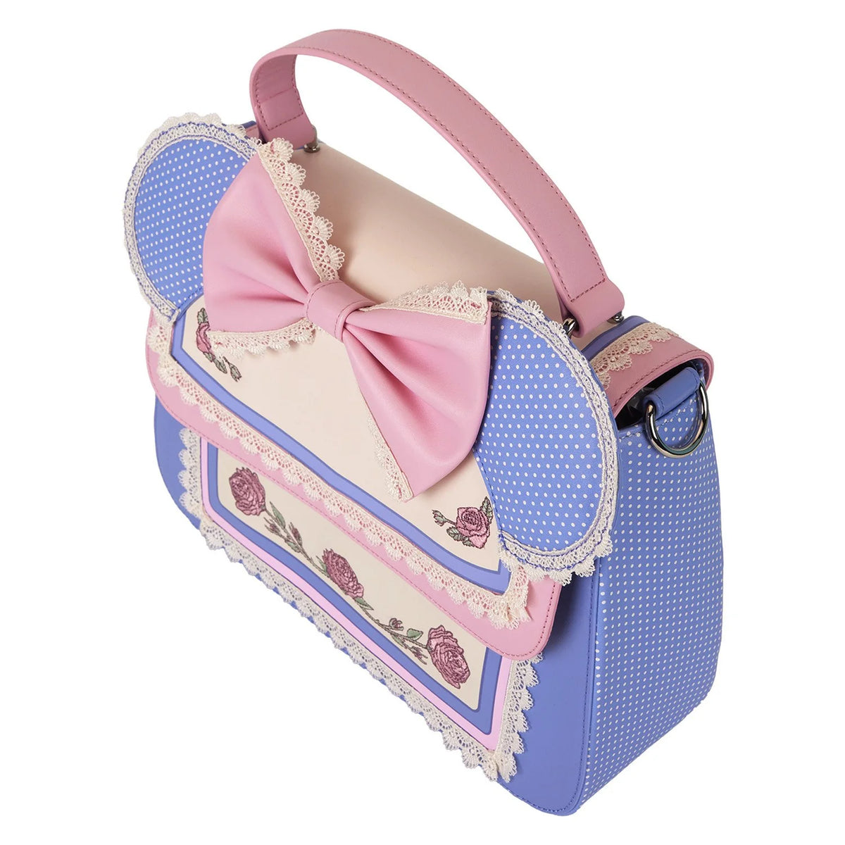 Loungefly Disney Minnie Mouse Floral and Lace Crossbody Bag-5