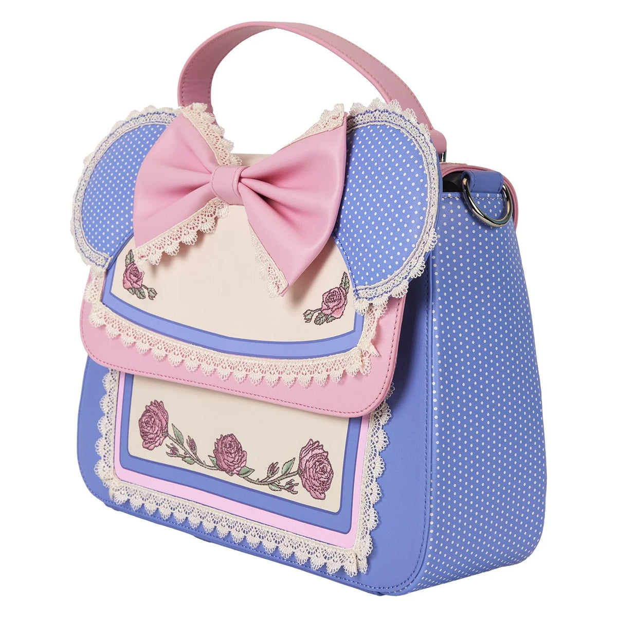 Loungefly Disney Minnie Mouse Floral and Lace Crossbody Bag-4