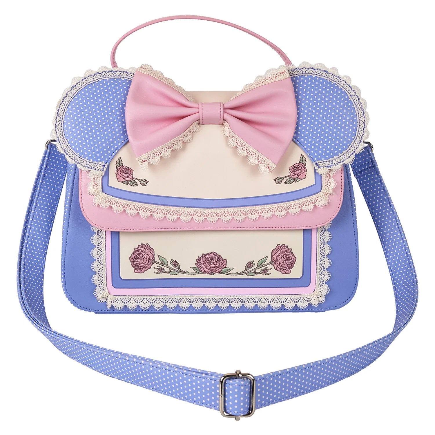 Loungefly Disney Minnie Mouse Floral and Lace Crossbody Bag-zoom-3