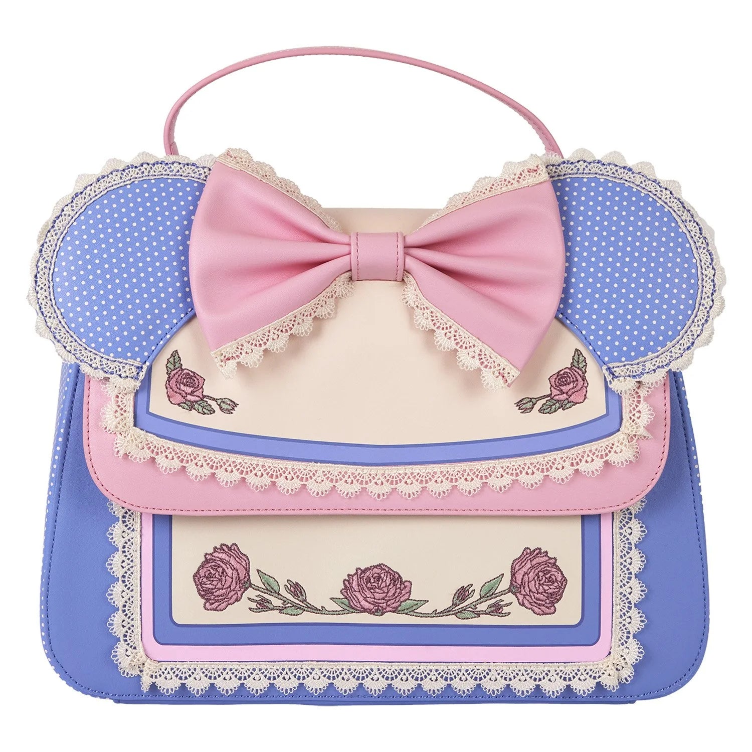 Loungefly Disney Minnie Mouse Floral and Lace Crossbody Bag-1