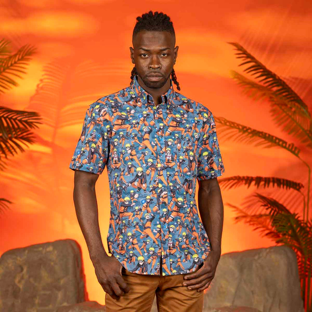 RSVLTS Naruto Shippuden "Naruto" KUNUFLEX Short Sleeve Shirt-3
