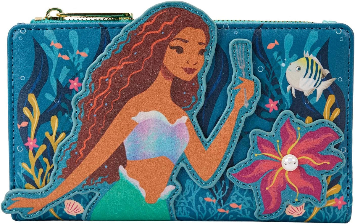 Loungefly Disney Little Mermaid Ariel Live Action Movie Flap Wallet