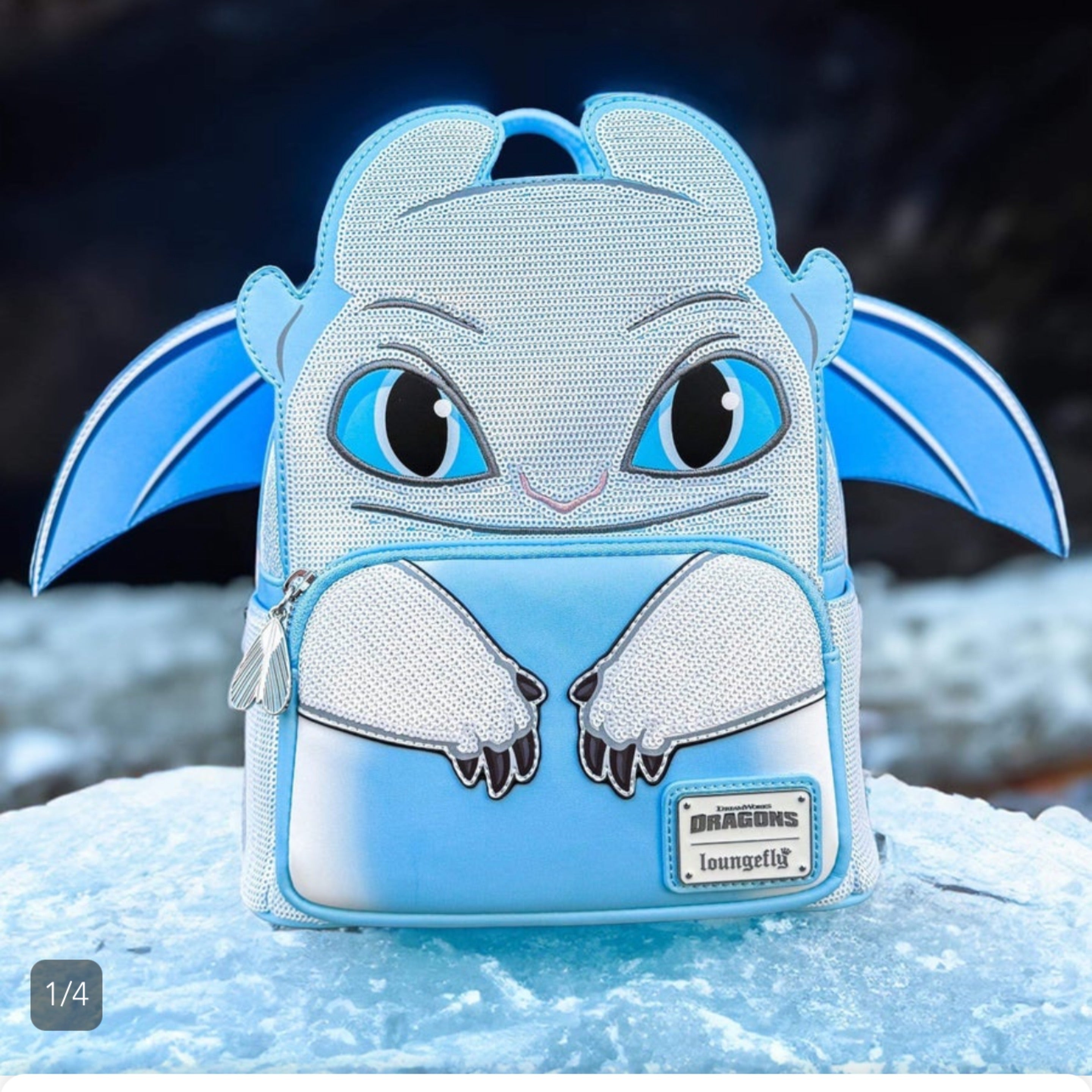 Loungefly Exclusive Lightfury how to train your dragon mini backpack