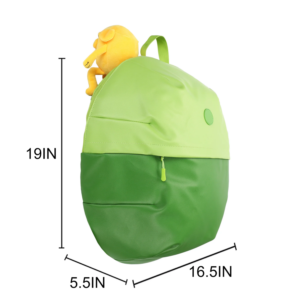 ADVENTURE TIME FINN GREEN 19" ADULT NOVELTY CHARACTER BACKPACK-zoom-5