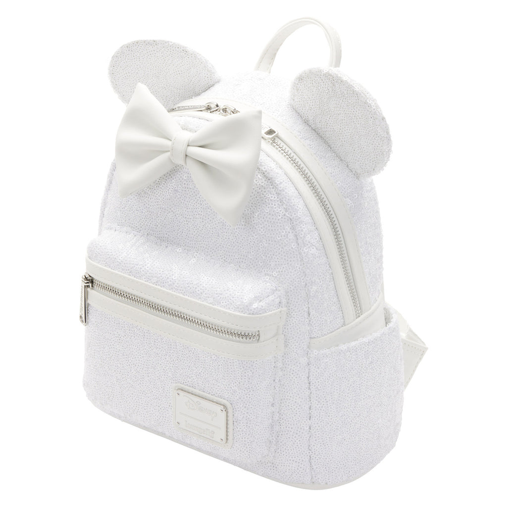 Loungefly Minnie Mouse Sequin Wedding Mini Backpack