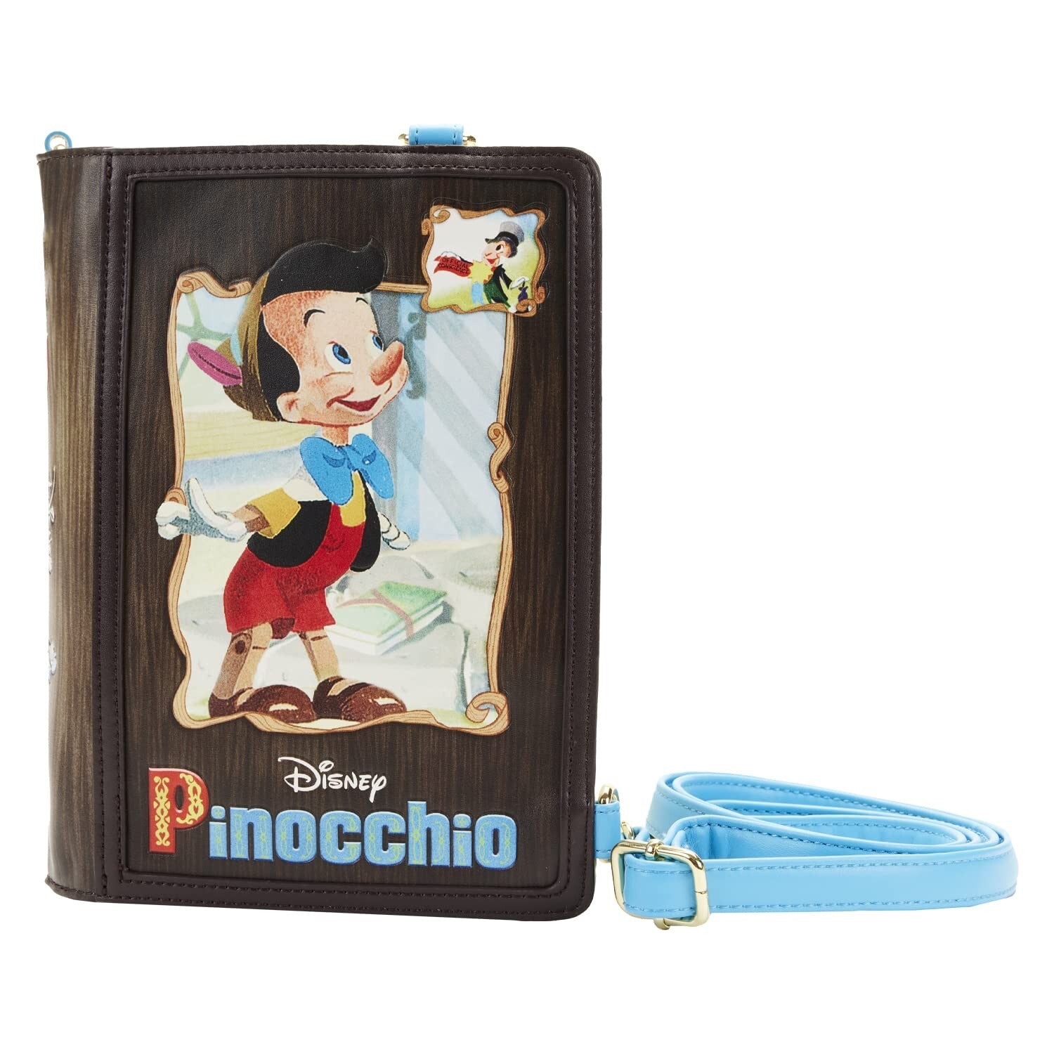 Loungefly Disney Classic Books Pinocchio Convertible Cross Body Bag