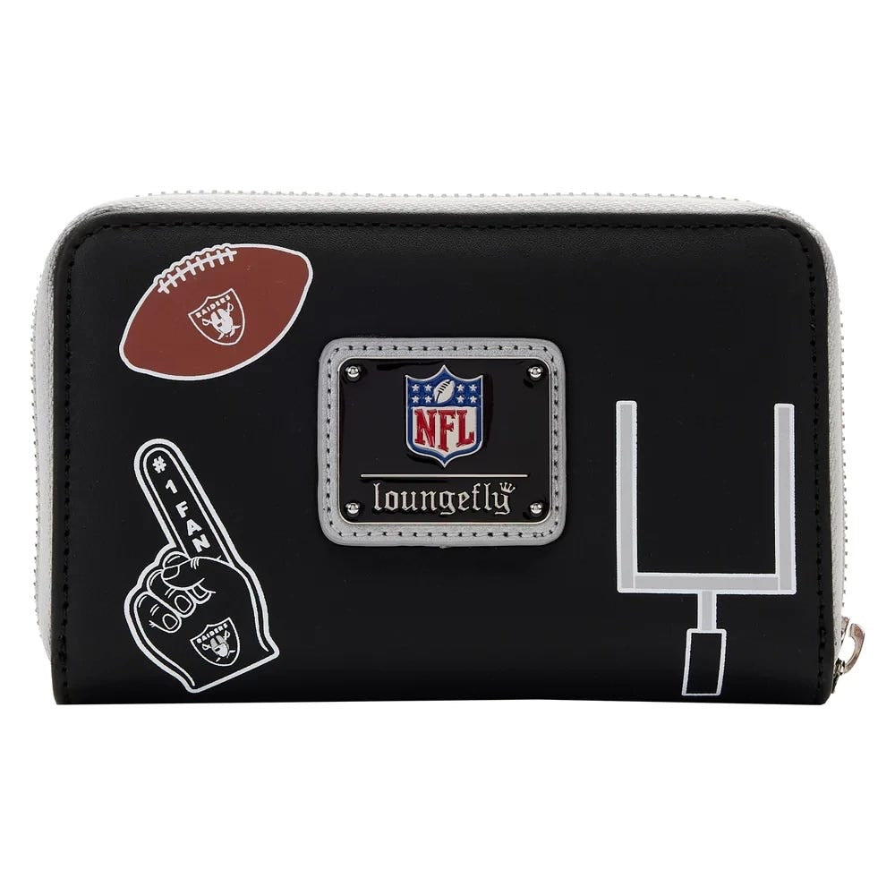 Loungefly NFL Las Vegas Raiders Patches Zip-Around Wallet-3