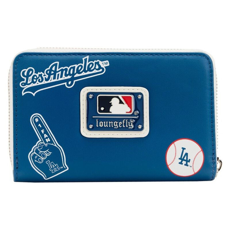 Loungefly MLB Los Angeles Dodgers Patches Zip-Around Wallet-4