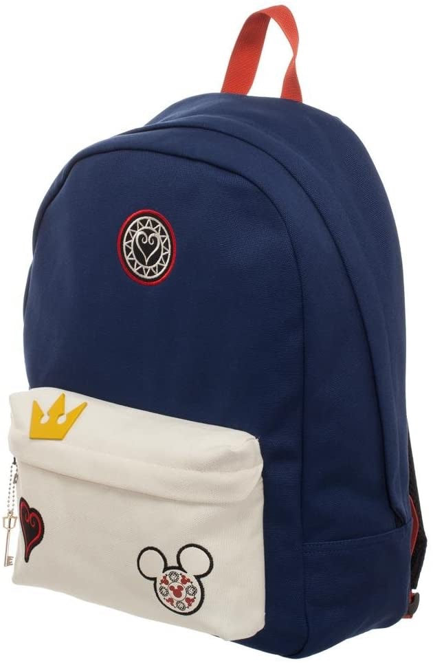 Kingdom Hearts navy blue and white Backpack with patches-zoom-4