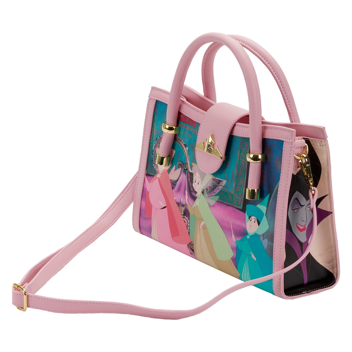Loungefly Disney Sleeping Beauty Princess Scene Crossbody Bag Purse-zoom-3