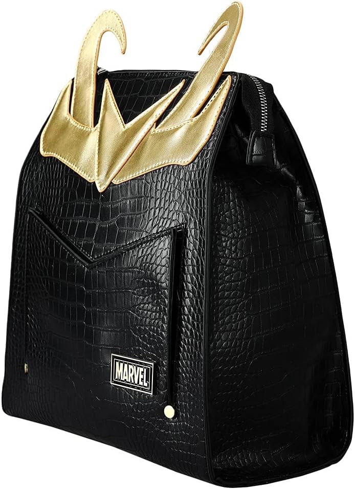 Marvel Comic Book Loki Cosplay Black Mini Backpack-zoom-3