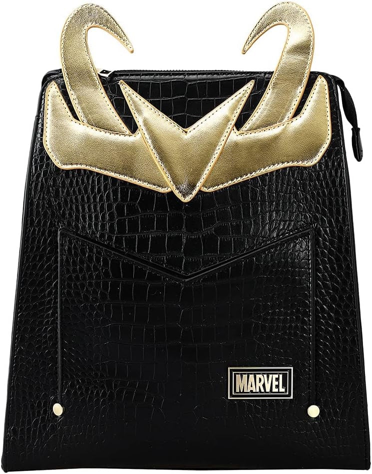 Marvel Comic Book Loki Cosplay Black Mini Backpack-zoom-1