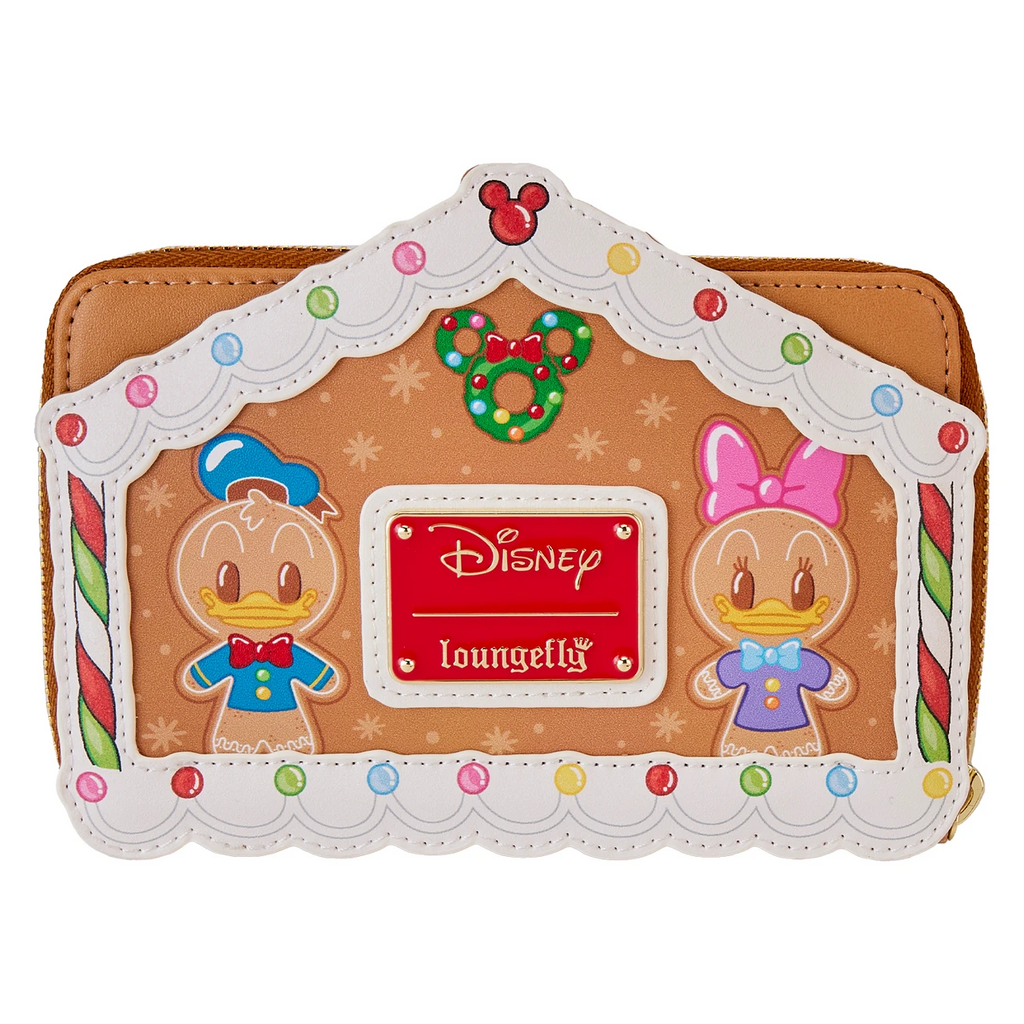Loungefly Disney Mickey and Friends Gingerbread House Zip-Around Wallet