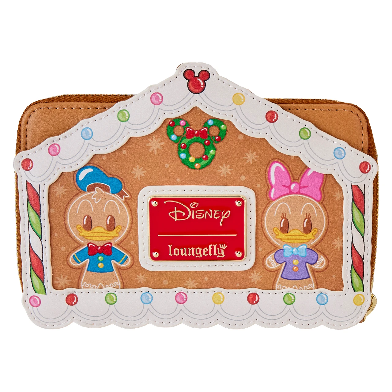 Loungefly Disney Mickey and Friends Gingerbread House Zip-Around Wallet