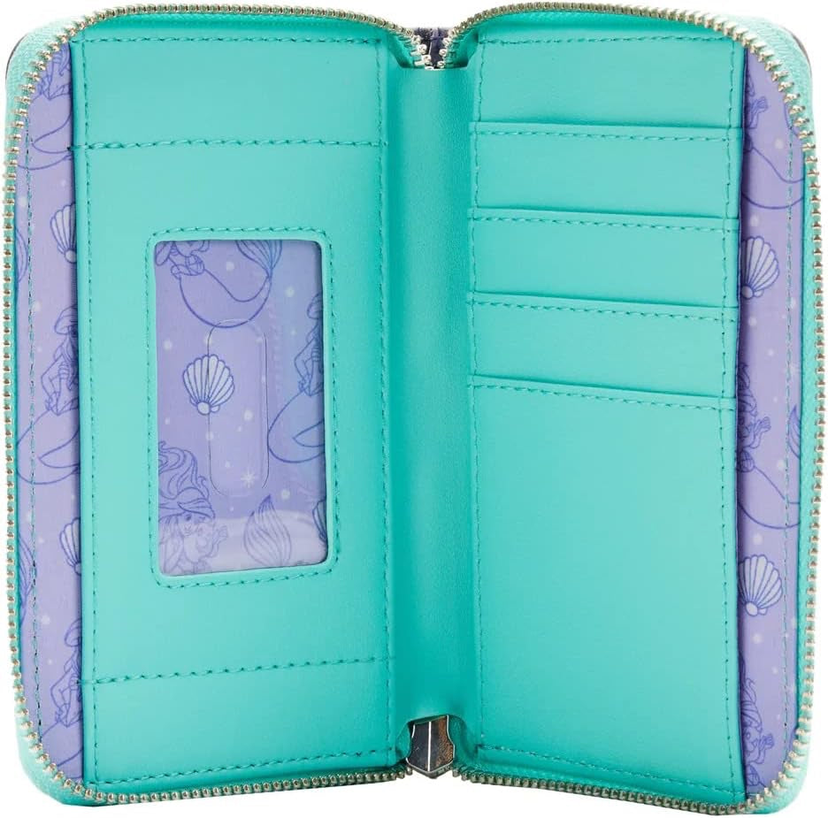 Loungefly Disney The Little Mermaid Princess Scenes Series Zip-Around Wallet-zoom-3