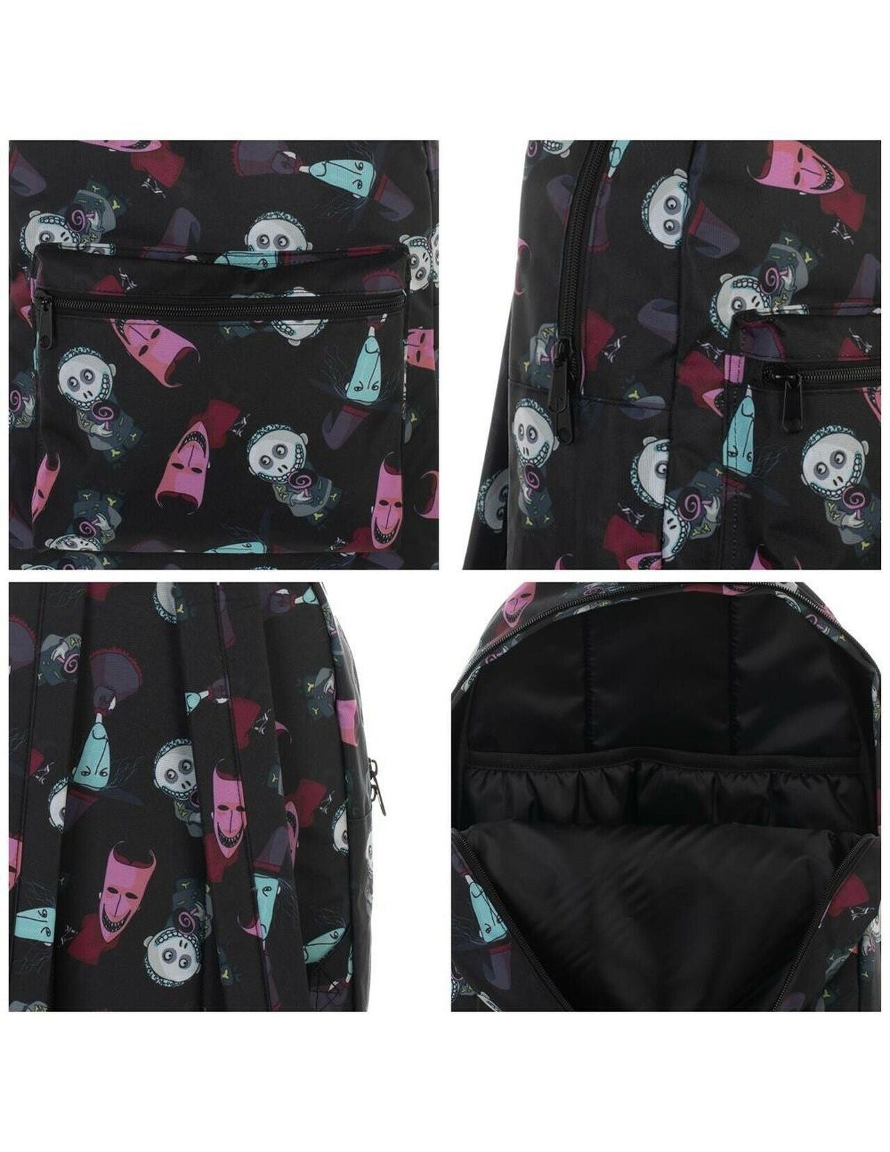 Nightmare before Christmas Lock, Shock and Barrel all over print nylon backpack-2