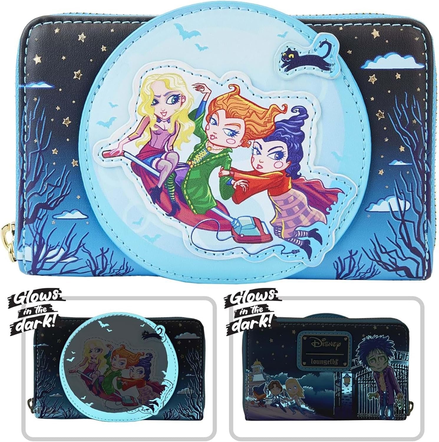 Loungefly Disney Hocus Pocus Poster Zip-Around Wallet-zoom-1