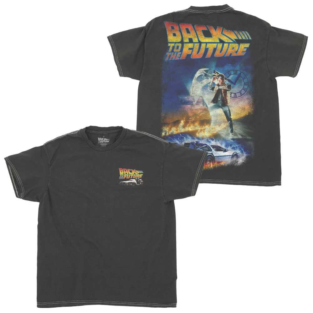 T Shirt Back to the Future Vintage Poster Pigment T-Shirt