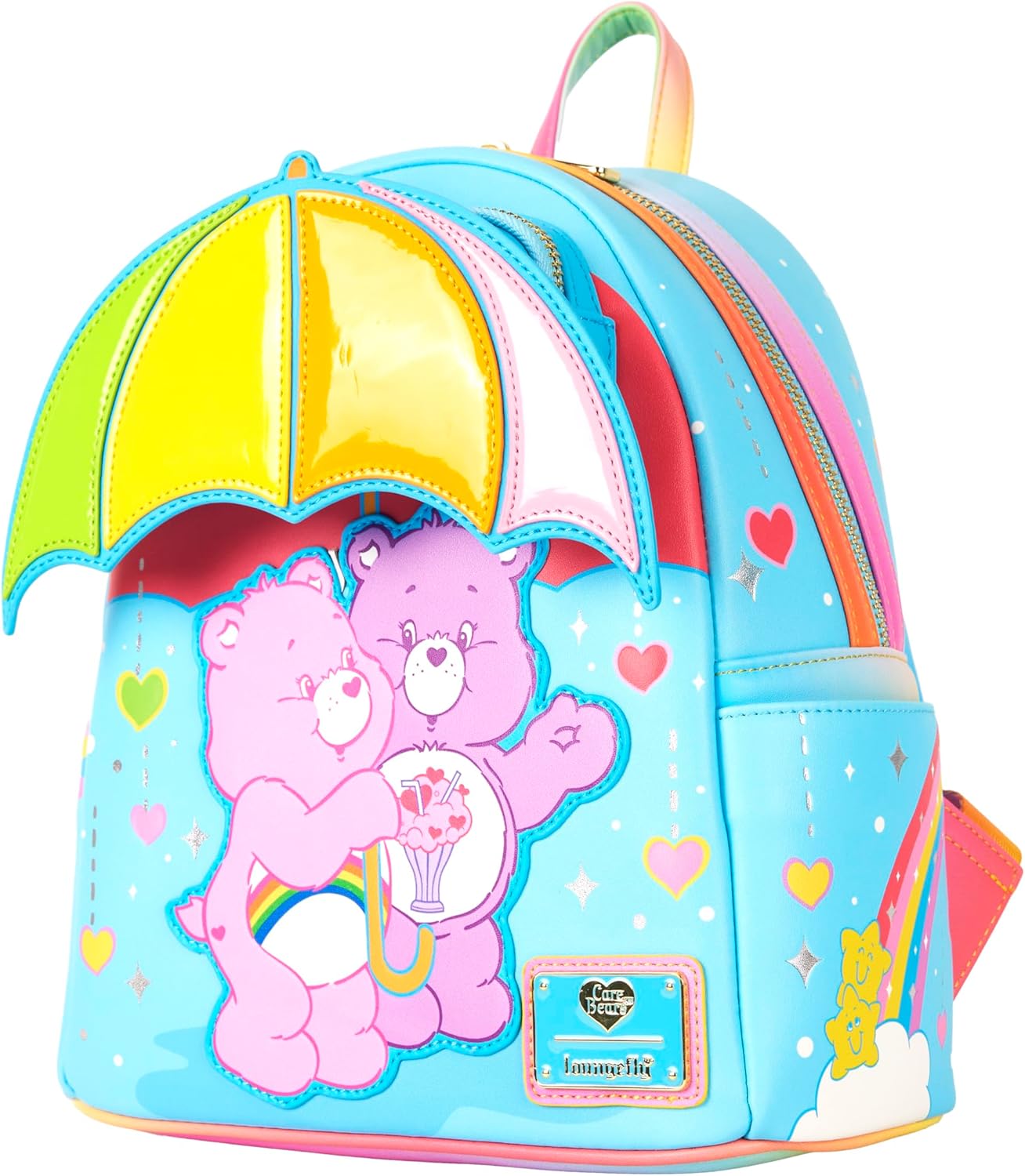 Loungefly Umbrella Rainbow Mini Backpack Care Bears-zoom-5