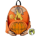 Loungefly Trick  R Treat Flaming Pumpkin Head Sam Light Up Glow Mini Backpack