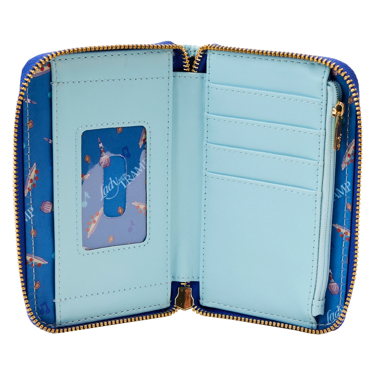 Loungefly Disney Lady and the Tramp Classic Book Zip Around Wallet