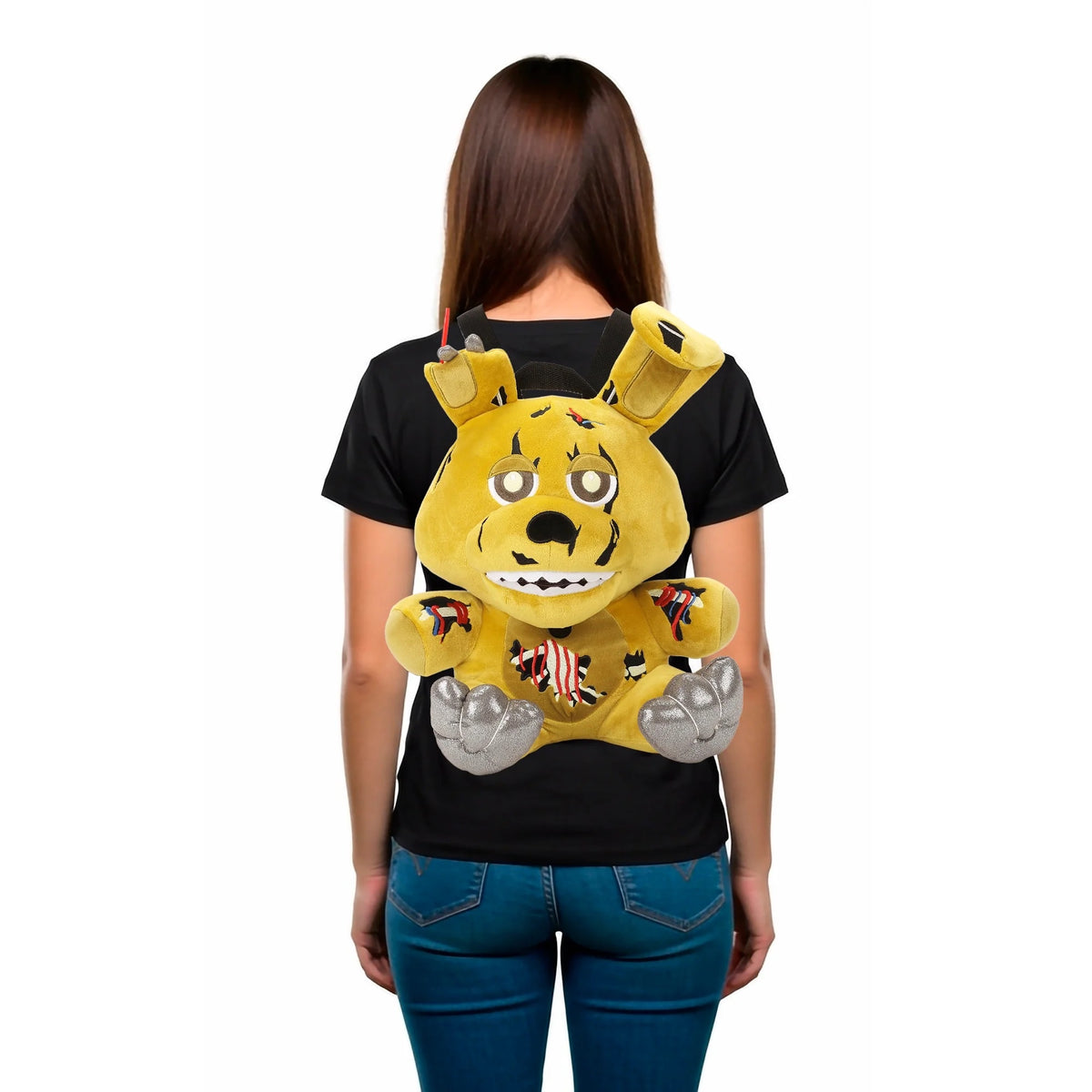 plush BP Five nights at Freddys Springtrap plush mini backpack with glow in the dark details-2