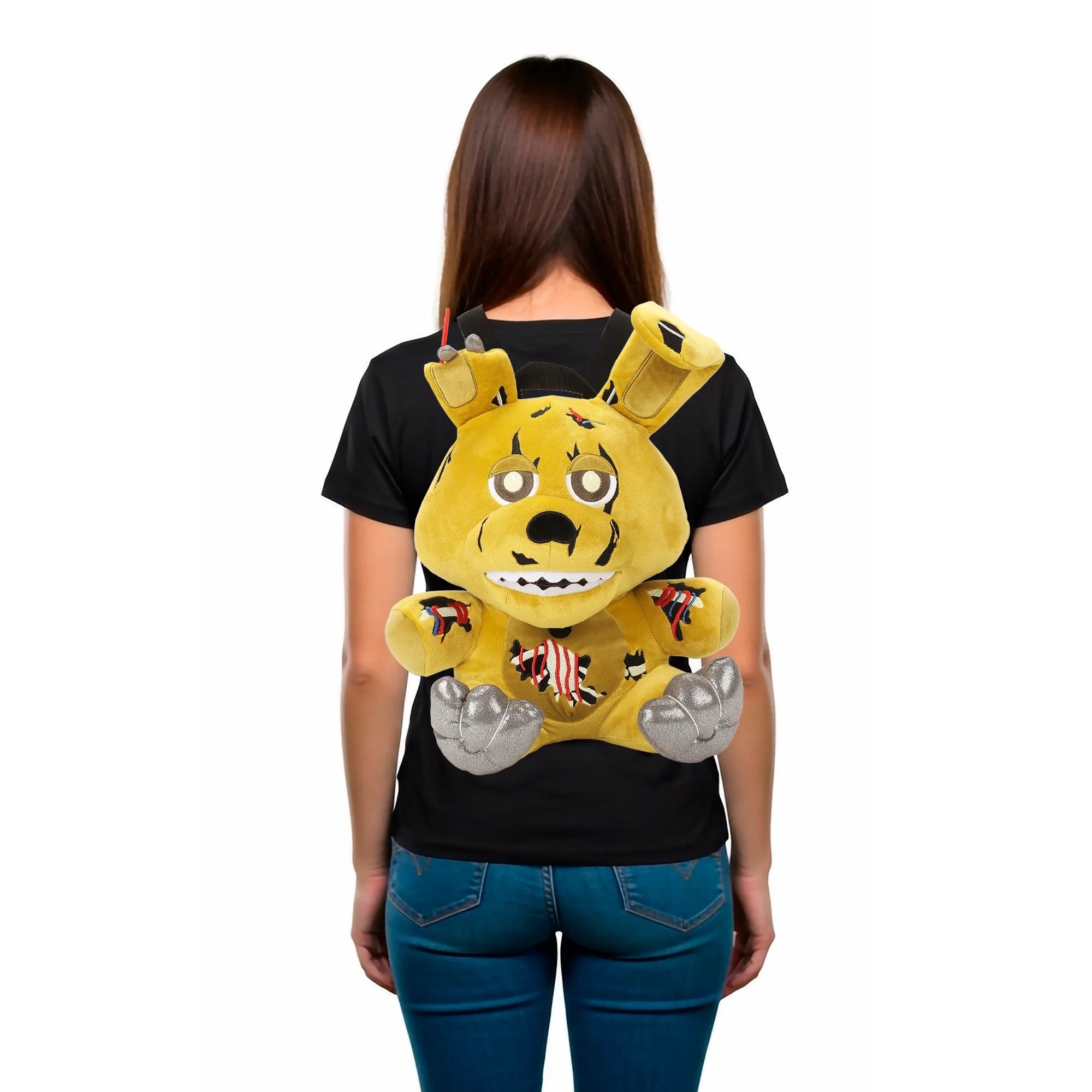 plush BP Five nights at Freddys Springtrap plush mini backpack with glow in the dark details