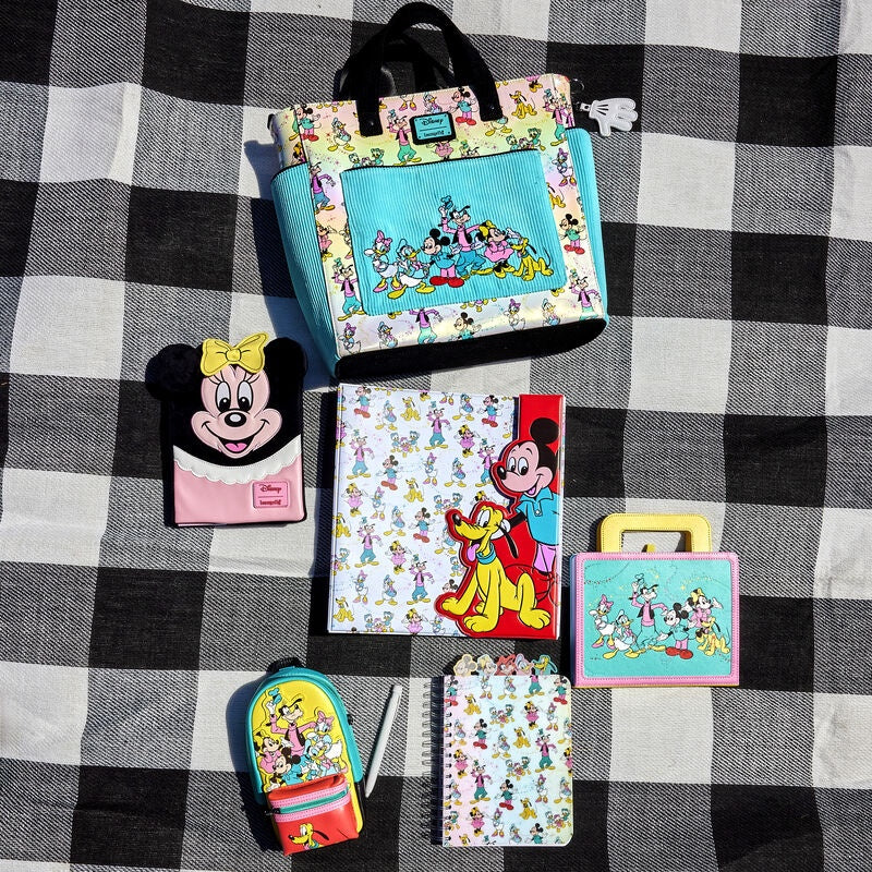 Loungefly Disney100 Mickey & Friends Classic Stationery Mini Backpack Pencil Case-3
