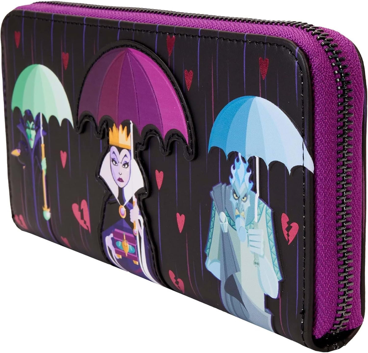 Loungefly Disney Villains Curse Your Hearts Zip-Around Wristlet Wallet