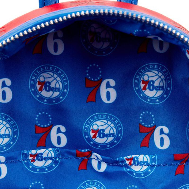 Loungefly NBA Philadelphia 76ers Debossed Logo Mini Backpack-zoom-5