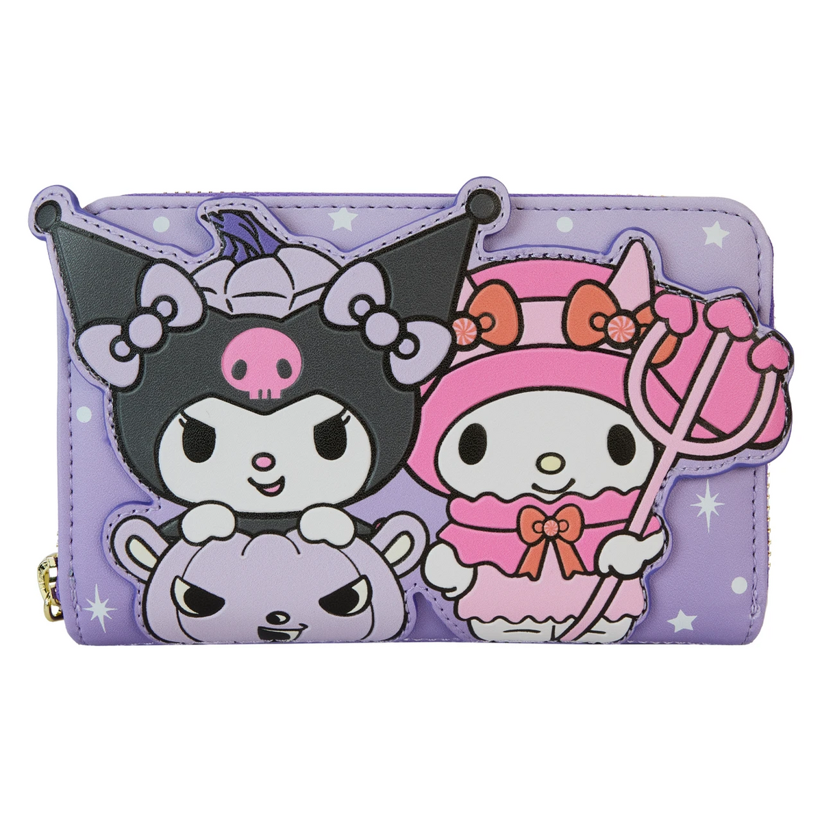 Loungefly Sanrio Kuromi Pumpkin Zip-Around Wallet-1