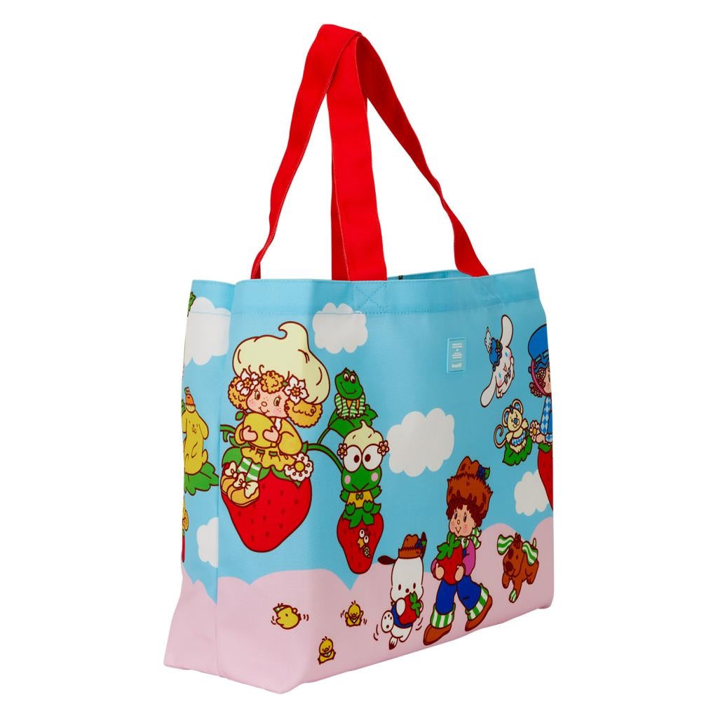 Loungefly Sanrio Hello Kitty & Friends x Strawberry Shortcake Canvas Tote Bag-2