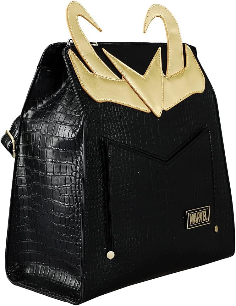 Marvel Comic Book Loki Cosplay Black Mini Backpack-2