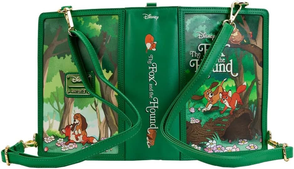 Loungefly Disney Classic Books Fox and the Hound Convertible Crossbody Backpack-3