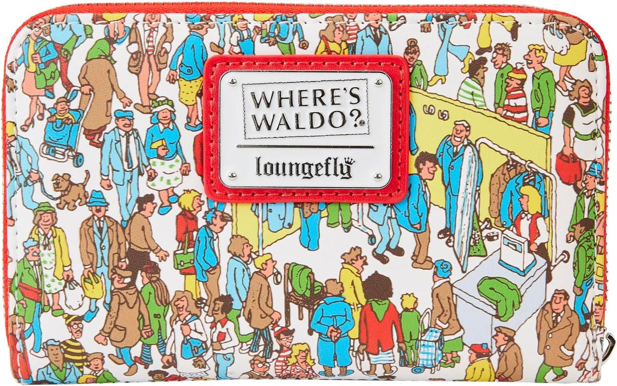 Loungefly Where's Waldo Allover Print Zip-Around Wallet
