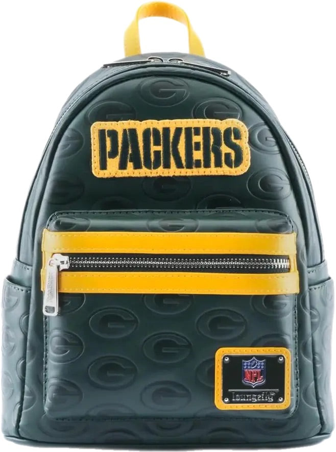 Loungefly NFL Greenbay Packers Logo AOP Mini Backpack